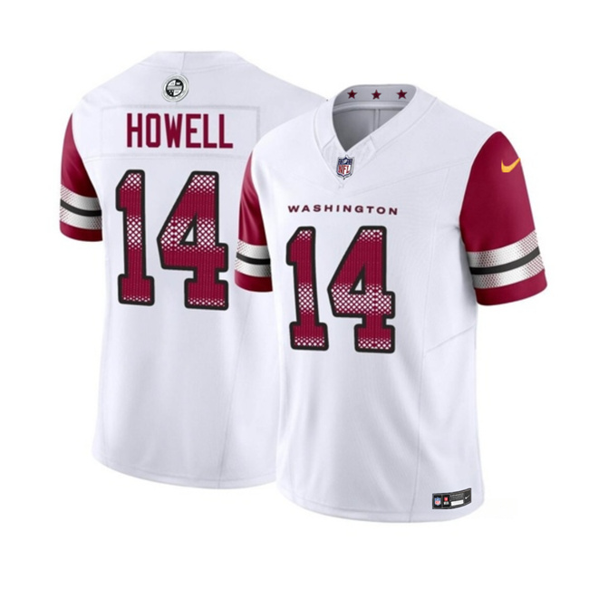 Men's Washington Commanders #14 Sam Howell White 2023 F.U.S.E. Vapor Limited Football Stitched Jersey - Click Image to Close